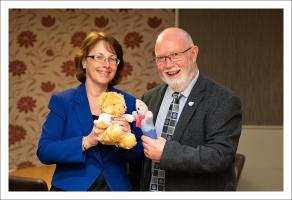 Vice President Mike Prince with Buddy Bag ambassador Angela Gakis